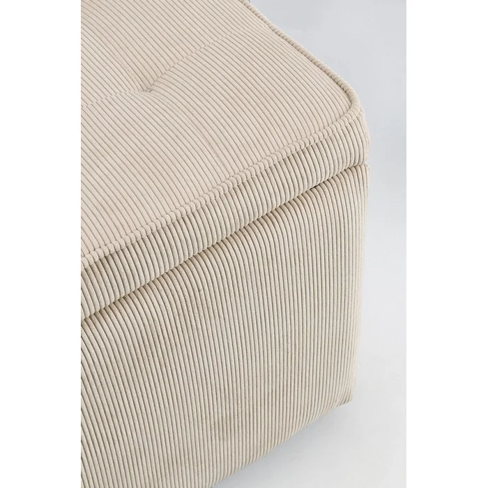 Pouf quadrato contenitore in velluto a coste - Dylan