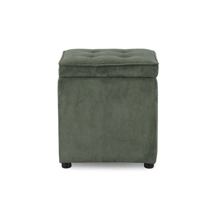 Pouf quadrato contenitore in velluto a coste - Dylan