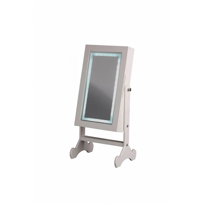 Specchio con LED e portagioie da tavolo 56 cm