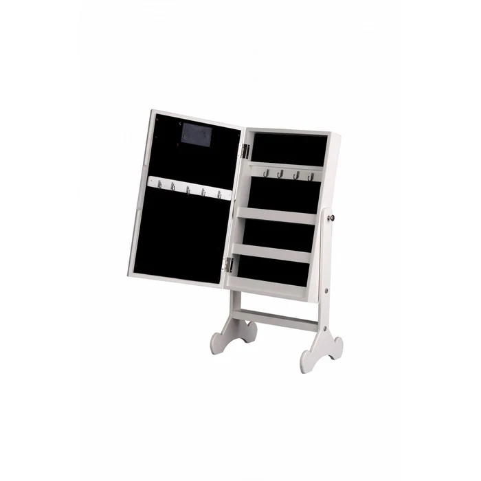 Specchio con LED e portagioie da tavolo 56 cm