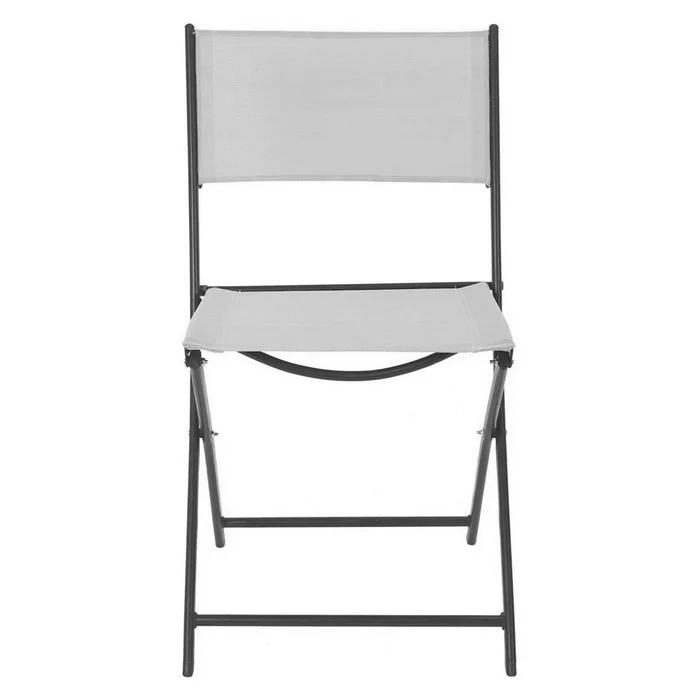 Set 4 sedie da giardino pieghevoli in metallo e textilene