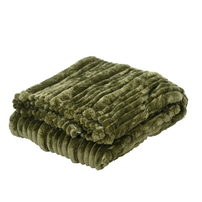 Plaid con trama a righe irregolari 170x130 cm - Ciniglia