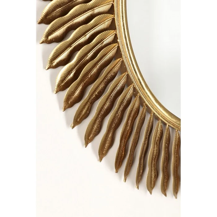 Specchio tondo con cornice dorata 60 cm - Safi
