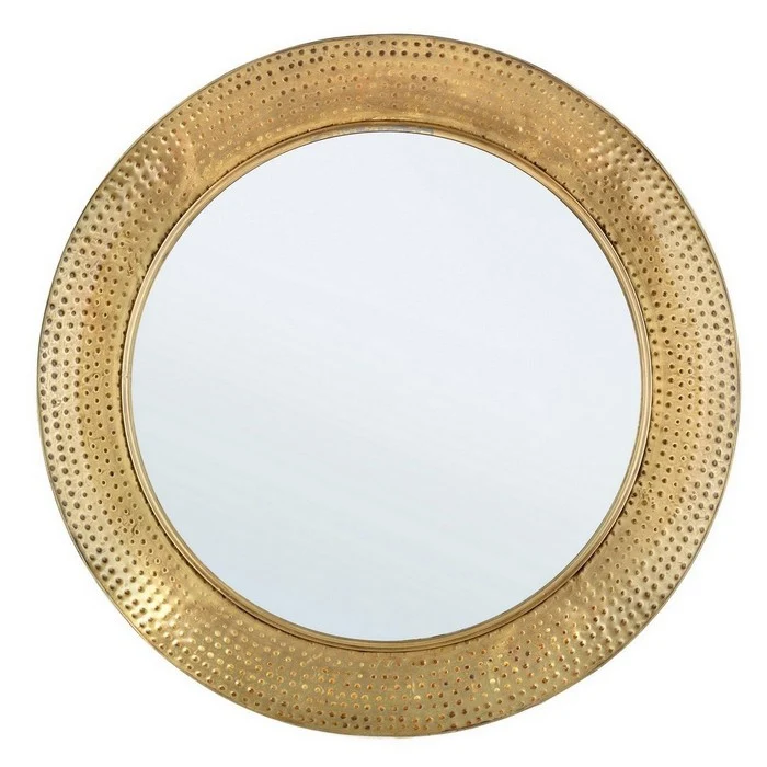 Specchio da parete tondo in acciaio 80 cm - Adara