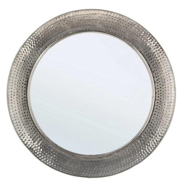 Specchio da parete tondo in acciaio 80 cm - Adara