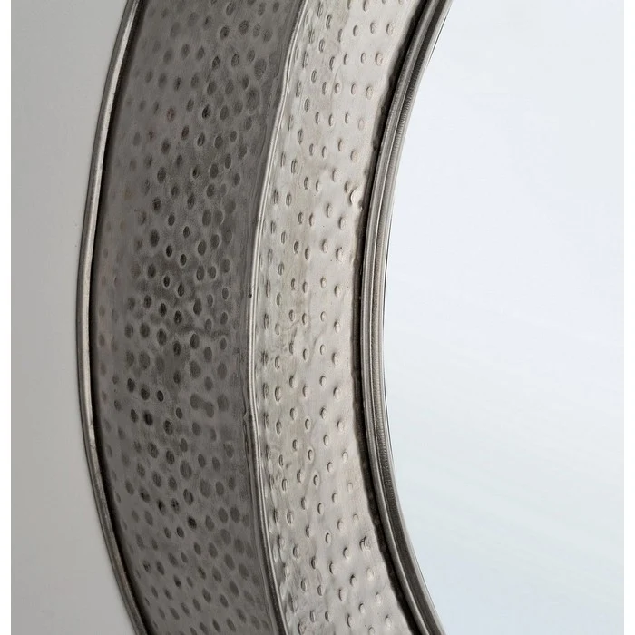 Specchio da parete tondo in acciaio 80 cm - Adara