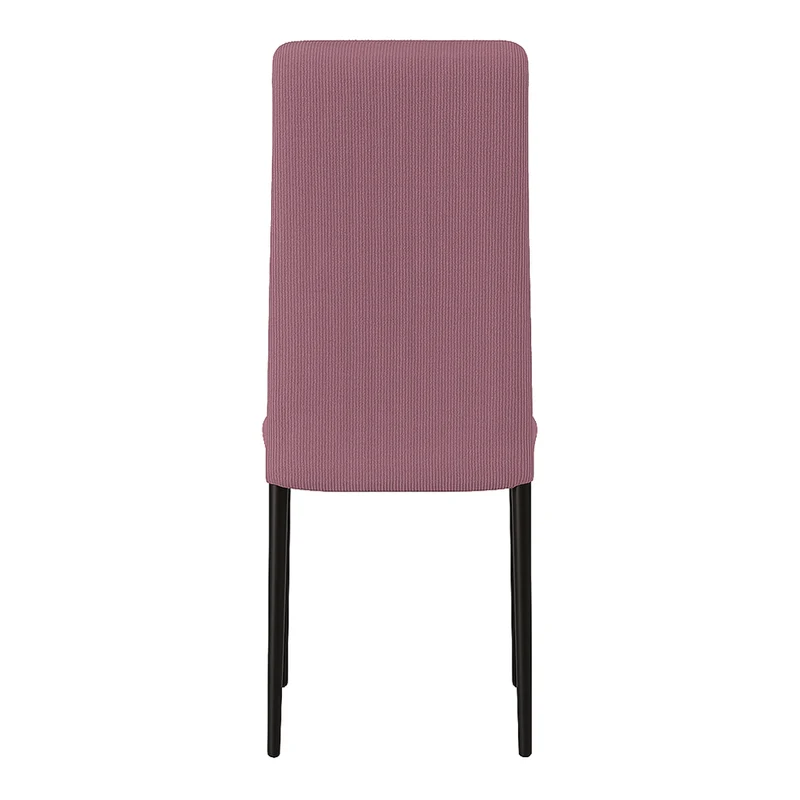 Set 6 sedie in velluto a coste con gambe in metallo nero - Irina