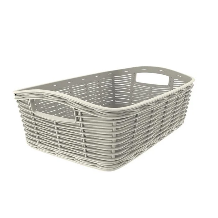 Cesta in plastica effetto rattan - Canestrina