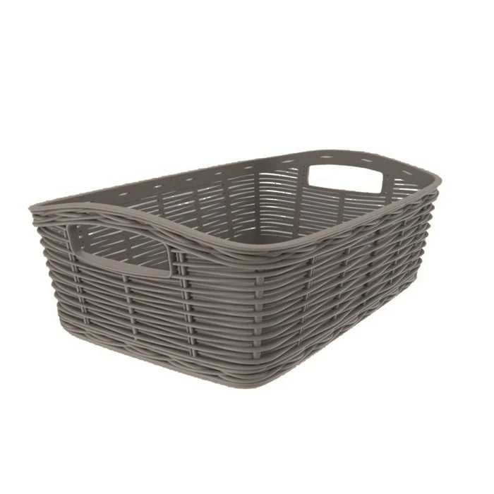Cesta in plastica effetto rattan - Canestrina