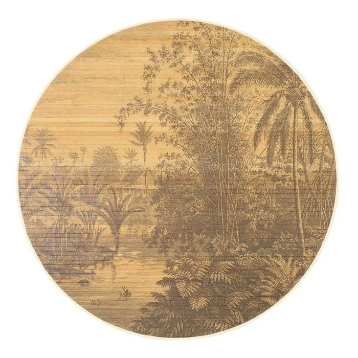 Tappeto tondo in bamboo - Fujiko