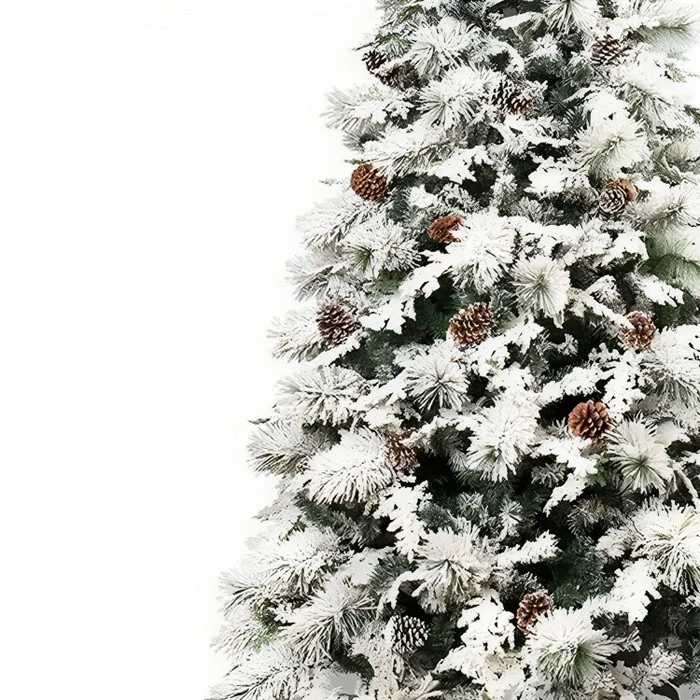 Albero di natale innevato con pigne - Chamonix Slim