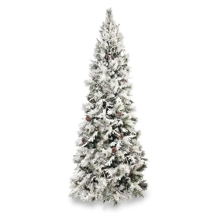 Albero di natale innevato con pigne - Chamonix Slim