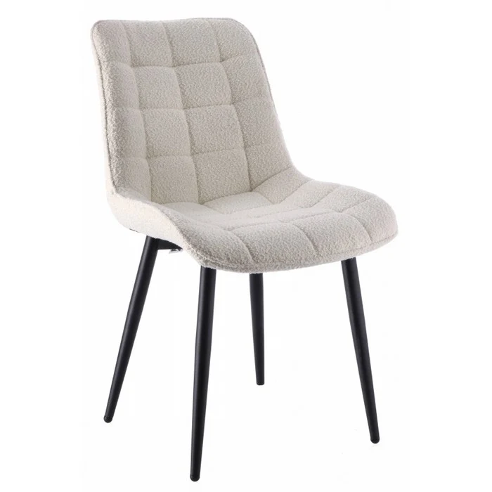 Sedia in velluto con gambe in ferro - Arles