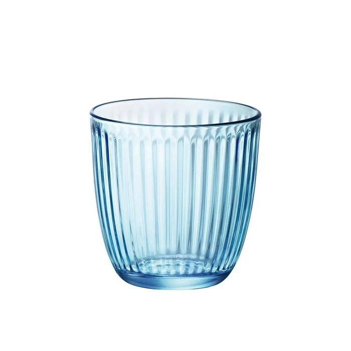 Set 6 bicchieri in vetro azzurro - Line Acqua