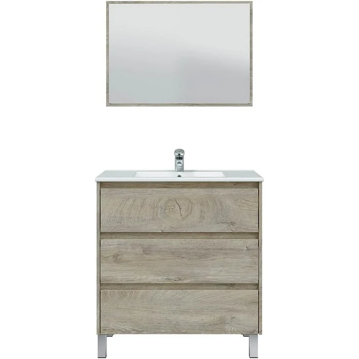 Mobile da bagno con 3 cassetti e specchio - Dakota