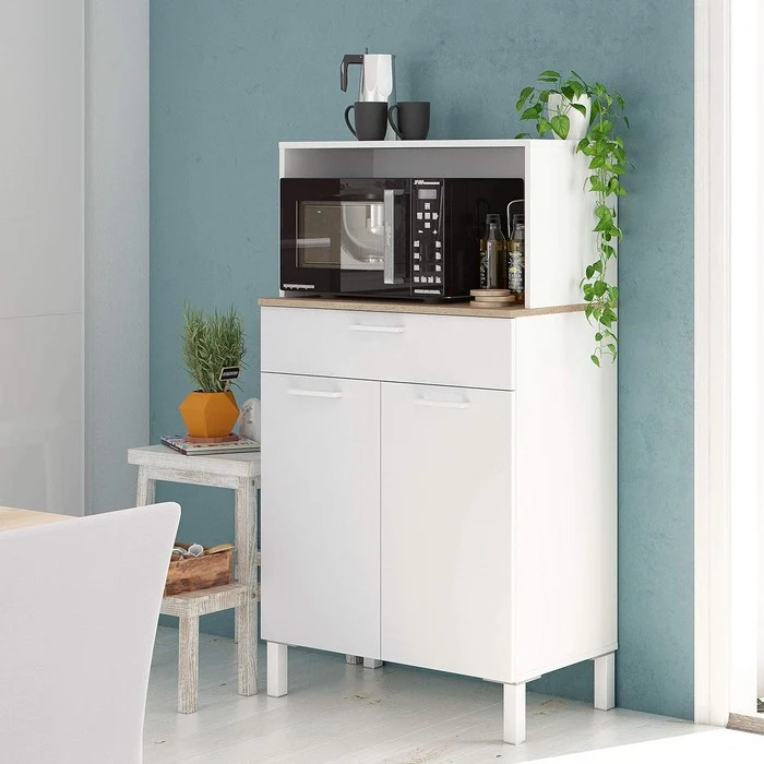 Mobile basso da cucina con 2 ante, cassetto e ripiano