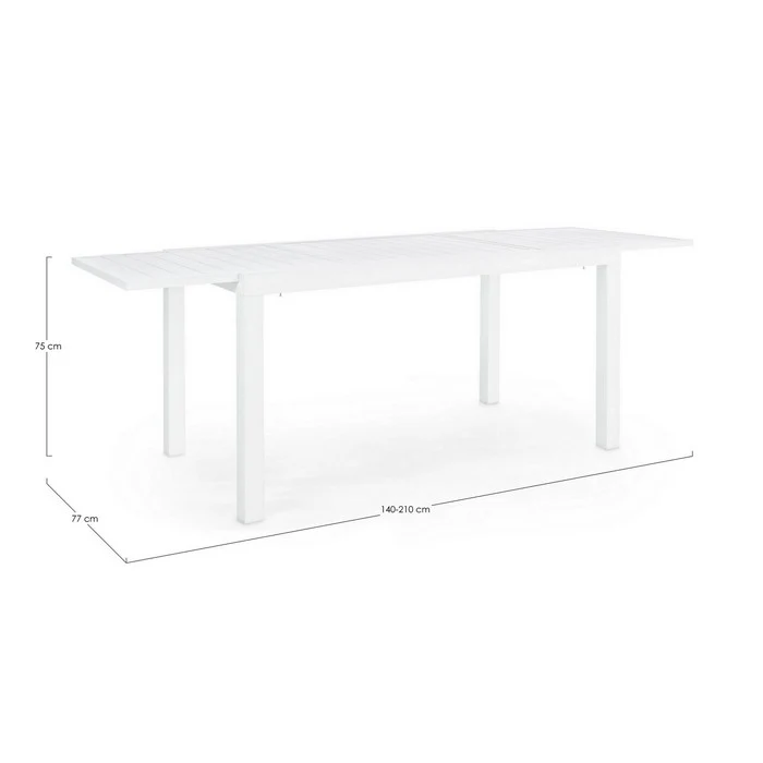 Tavolo da giardino allungabile in alluminio 140-210 cm - Hilde
