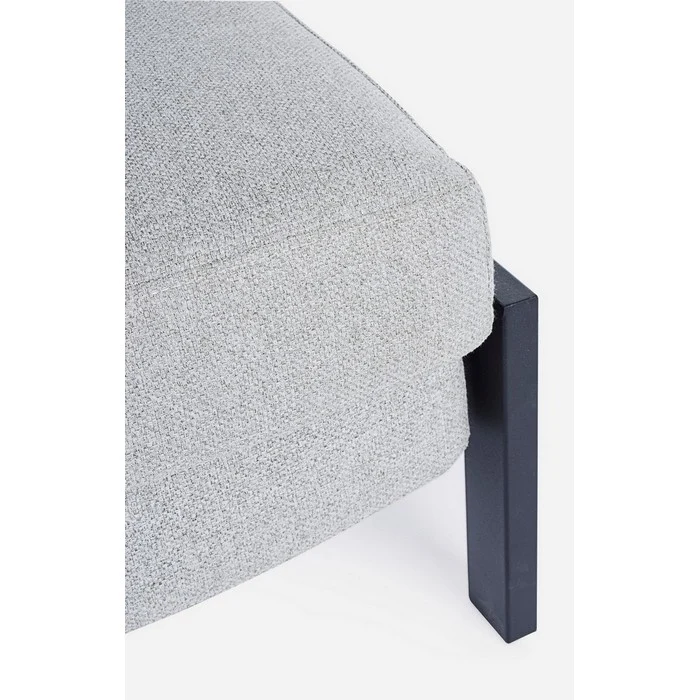 Divano letto scandinavo in tessuto con struttura in acciaio - Hayden