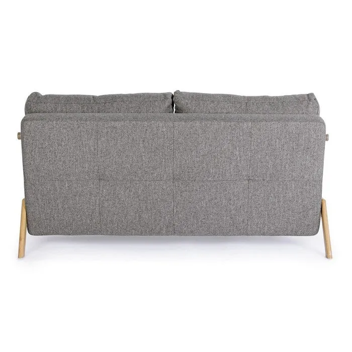 Divano letto scandinavo in tessuto con struttura in acciaio - Hayden