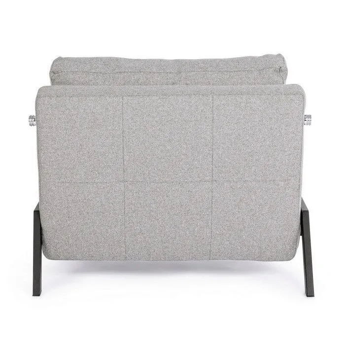 Divano letto scandinavo in tessuto con struttura in acciaio - Hayden