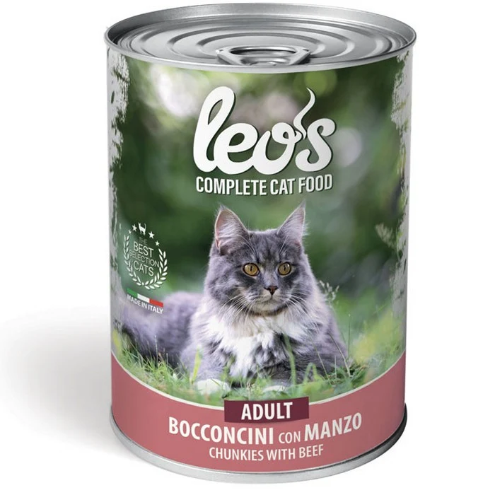 Leo's Gatto Bocconi con Manzo - Adult 415g