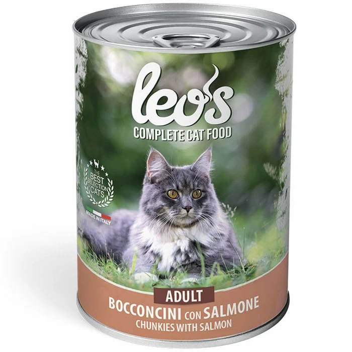 Leo's Gatto Bocconcini con Salmone - Adult 415g