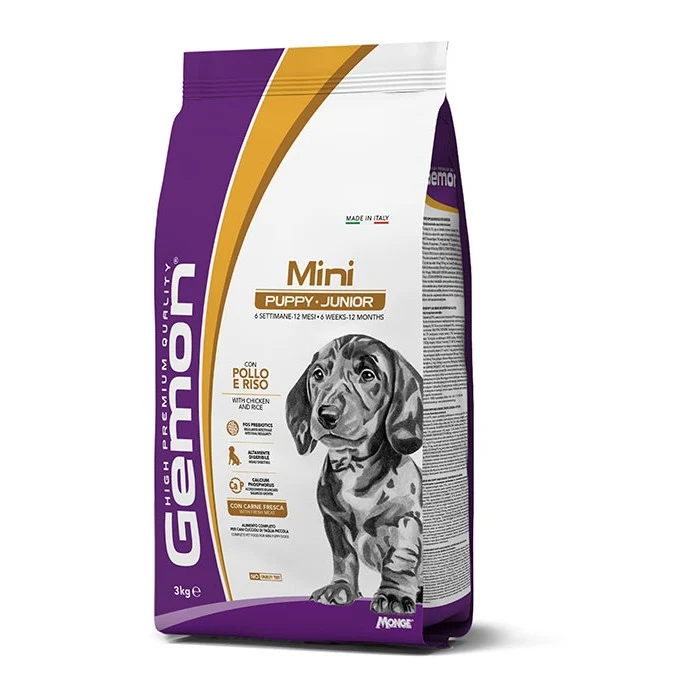 Gemon Mini Puppy and Junior con Pollo e Riso
