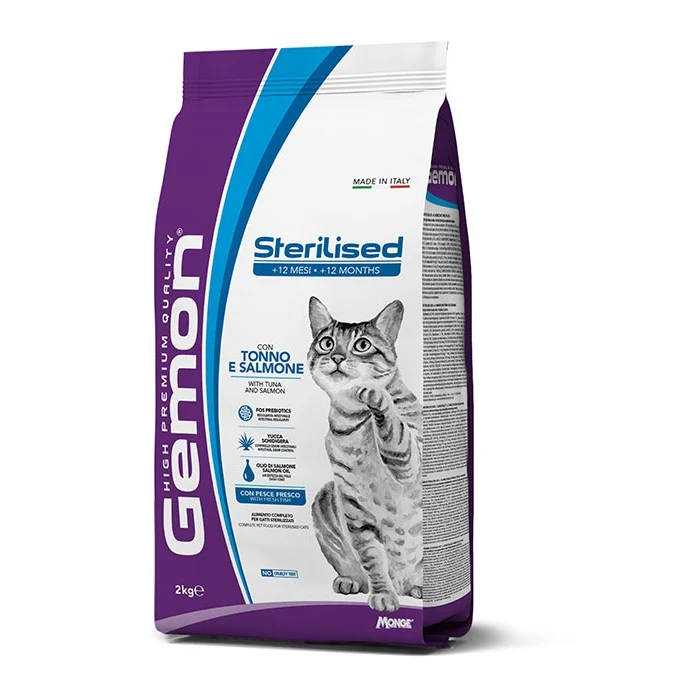 Gemon Gatto Sterilised con Tonno e Salmone
