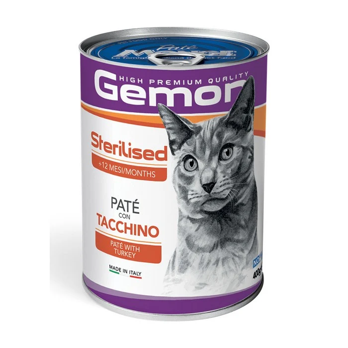 Gemon Gatto Sterilised Gatto Paté con Tacchino 400g