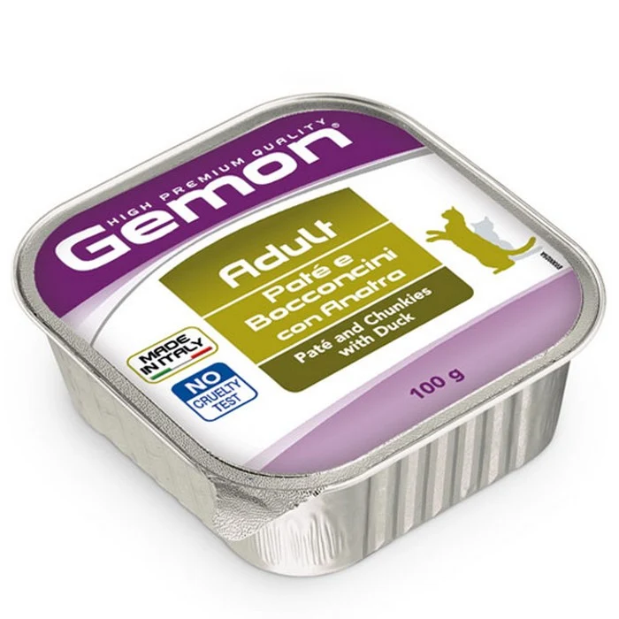 Gemon Gatto Paté e Bocconcini con Anatra 100g