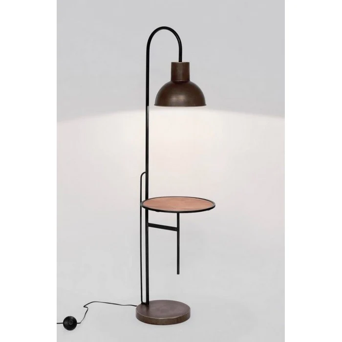 Lampada a piantana industrial con mensola - Voguish