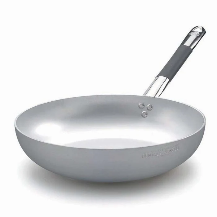 Padella professionale svasata alta a saltare in alluminio 3mm - 1 manico