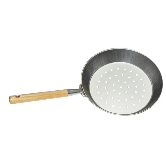 Padella per castagne con manico in legno 26cm