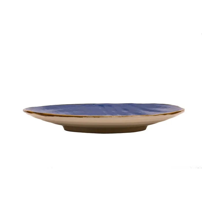 Mediterraneo - piatto piano colorato in gres