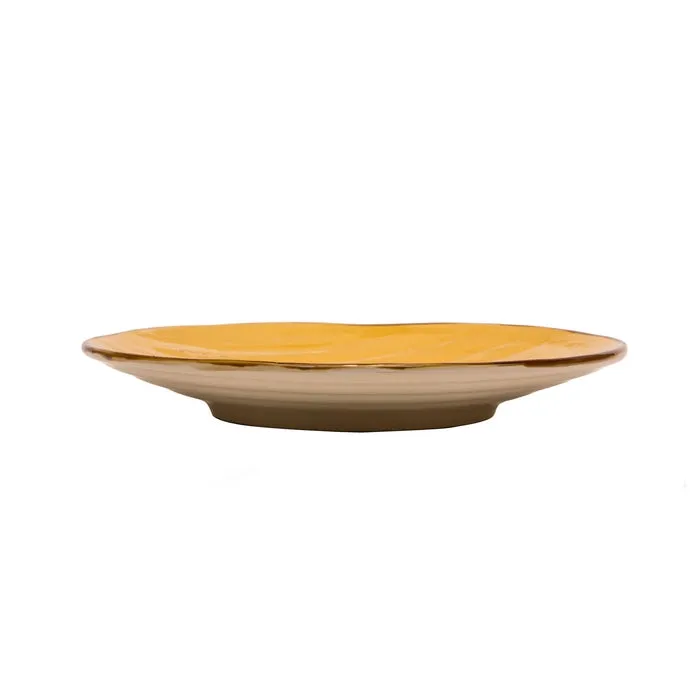 Mediterraneo - piatto piano colorato in gres