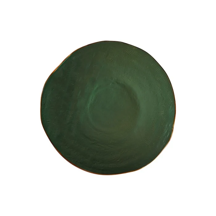 Mediterraneo - piatto piano colorato in gres