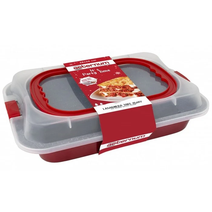 Lasagnera red con coperchio 38x26 cm - Aeternum