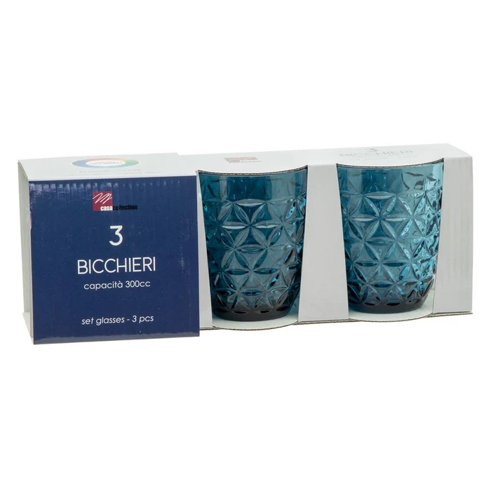 Set 3 bicchieri in vetro - Margot