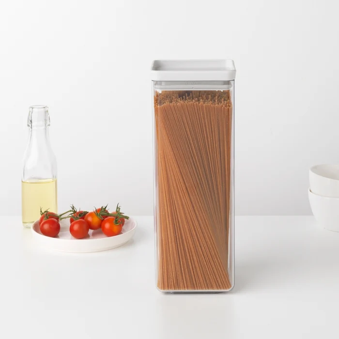 Barattolo per pasta quadrato in plastica 2,5 litri