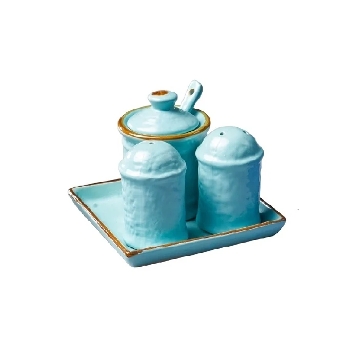 Mediterraneo - set per salse colorato in gres