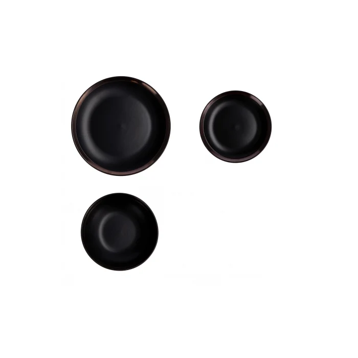 Servizio da 18 piatti in ceramica elegance con bordo