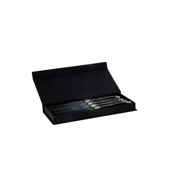 Set 4 coltelli in acciaio nero