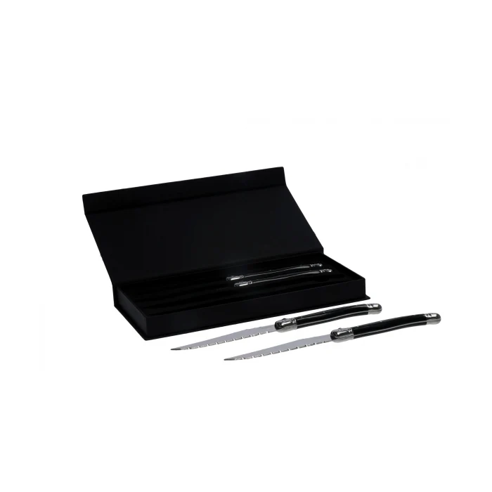 Set 4 coltelli in acciaio nero