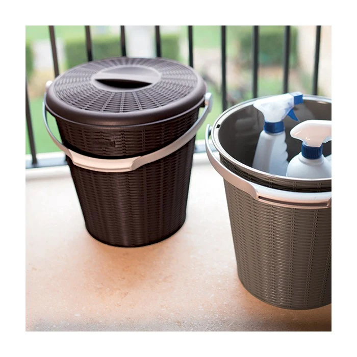 Pattumiera Elegance con coperchio 10 litri