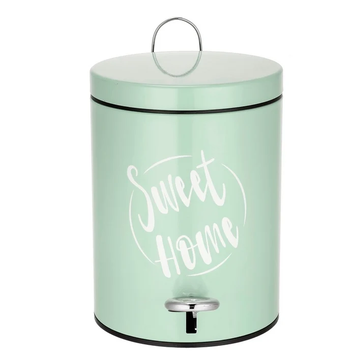 Pattumiera da bagno Sweet Home shabby con stampa 5 litri