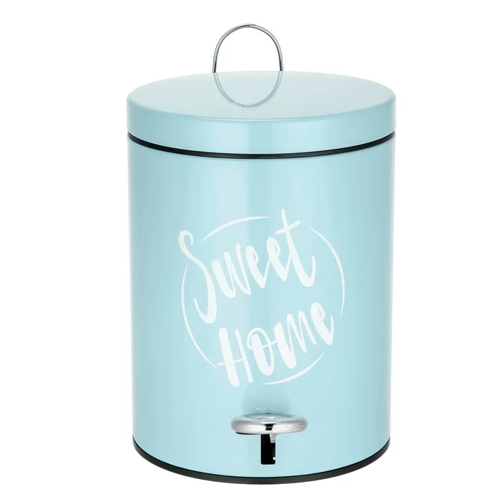 Pattumiera da bagno Sweet Home shabby con stampa 5 litri