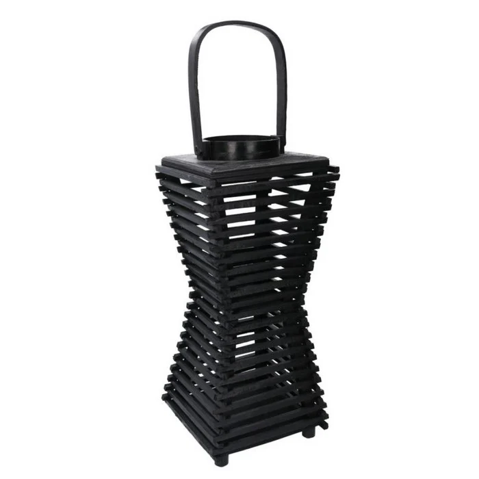 Lanterna in legno nero 67 cm