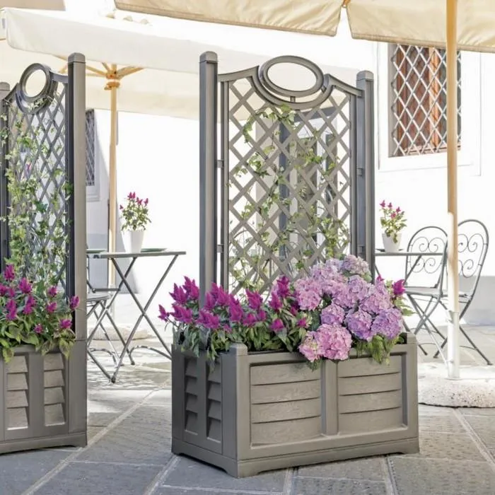 Fioriera da giardino con spalliera - Arredo