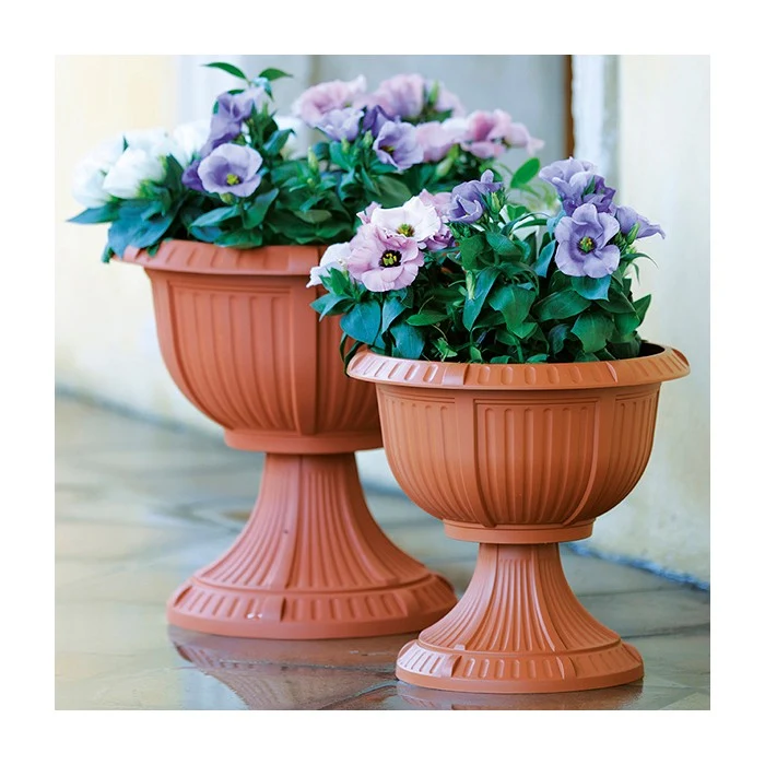 Vaso a calice per fiori terracotta - Venezia