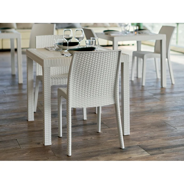 Sedia da giardino in polipropilene effetto rattan - Virginia